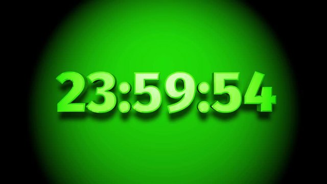 Countdown Clock Happy New Year Green