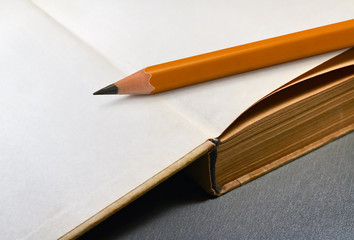 Book and pencil