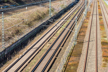 colored railroad pattern