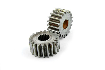 Cog gears mechanism closeup.