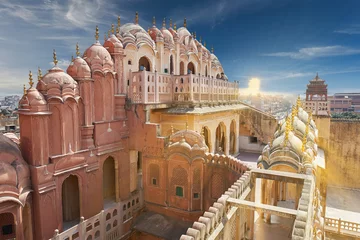 Photo sur Plexiglas Inde Hawa Mahal, le Palais des Vents, Jaipur, Rajasthan, Inde