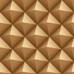 Fototapeta premium Brown wood triangles seamless pattern