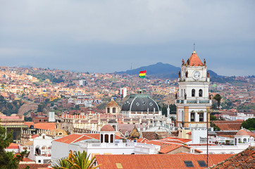 View of the Bolivian capital city of Sucre 
