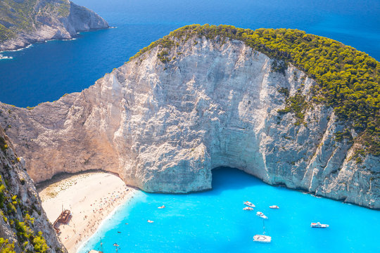 Fototapeta Navagio bay, Greece. Ship Wreck beach