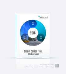 Fototapeta premium Business vector. Brochure template layout, cover design annual r
