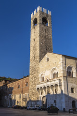 Fototapeta na wymiar medieval town hall in Brescia