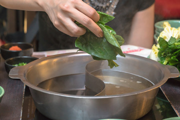 Shabu Shabu traditional Japanese hot pot
