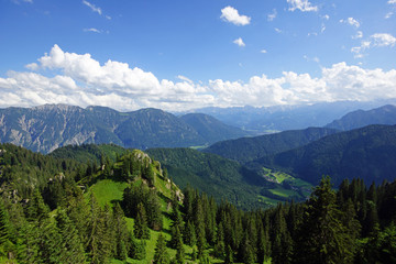 Blick vom Laber auf das ESTER-GEBIRGE/WANK/AMMERGAUER-ALPEN/Bayern