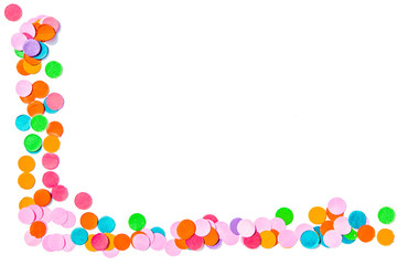 coin de confettis couleurs 