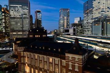Tokyo Station in Tokyo, Japan on DEC 08, 2016. Completed in 1914, it was designated as an important...