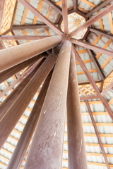 roof structure from the inside as a background