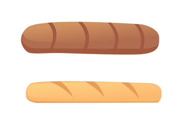 breads and bakery products vector illustration isolated