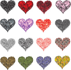 Abstract Heart Sketch Designs