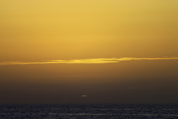 sunset in winter, cloudy sky red sea