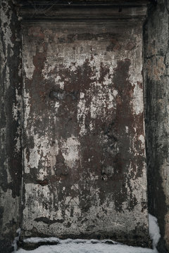 Empty space for text or image. Fragment of old stone wall