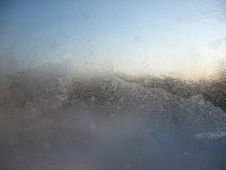 window glass and water drops