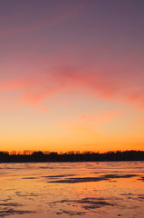 wonderful dramatic scene. fantastic foggy sunrisel