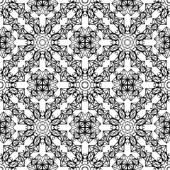 Ornamental Seamless Line Pattern. Endless Texture. Oriental Geometric Ornament