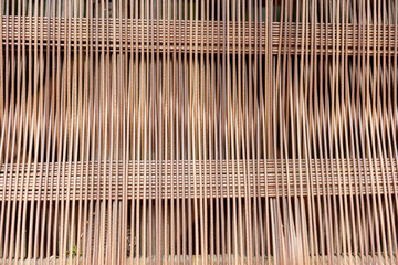 Brown woven rattan texture
