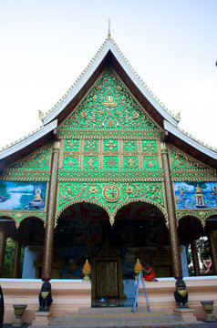 Fa&ccedil;ade Temple Wat In Peng  - Vientiane - Laos