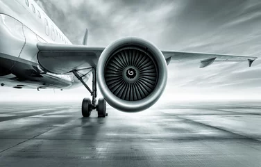 Foto auf Acrylglas Flugzeug Turbine eines Verkehrsflugzeugs