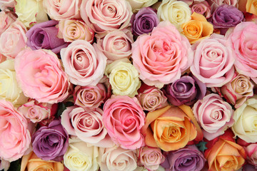 Obraz na płótnie Canvas Bridal flowers in pastel shades