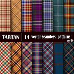 Set Tartan Seamless Pattern