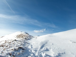 Fototapeta na wymiar winter landscape fagaras mountains romania