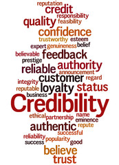 Credibility, word cloud concept 5