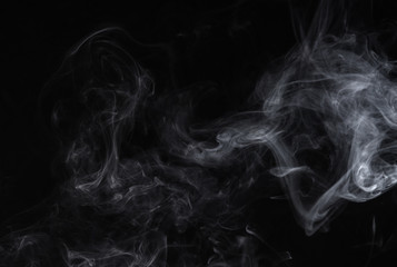Smoke on a black background. Screen blend mode