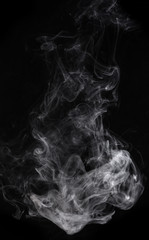 Smoke on a black background. Screen blend mode