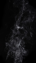 Smoke on a black background. Screen blend mode