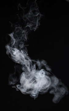 Smoke on a black background. Screen blend mode