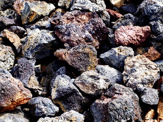 colorful Lava Stones - canary islands