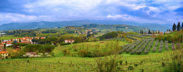 Italian landscape after the rain