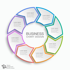 Business Chart Design 8-Step #Vector Graphic