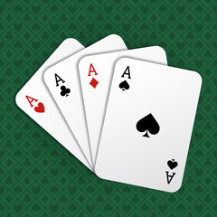 Realistic Playing Cards Aces Of All Stripes