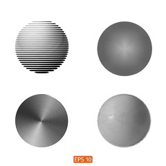 Set of Abstract spiral element. Swirling, twirling shape. Vector. No gradient