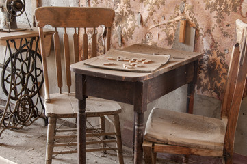 Abandoned Checkers Game, Ghost Town of Bodie