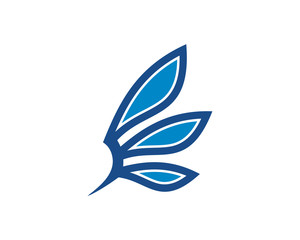 Leaf wing logo icon
