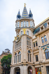 Naklejka premium GEORGIA, BATUMI - NOVEMBER 21/2014: on the Black Sea coast of modern buildings opened to the public.