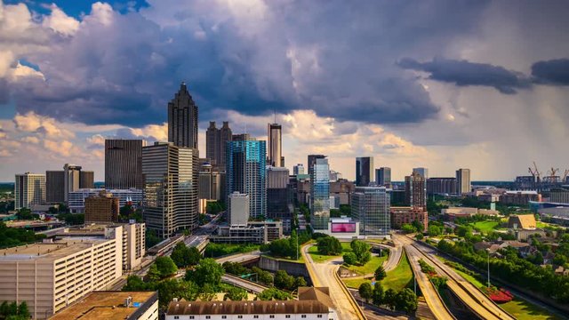 Atlanta, Georgia Skyline time lapse.