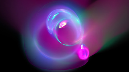 Pink blue curves and waves abstract background