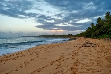 Sunset at Playa Tubos Manati, Puerto Rico
