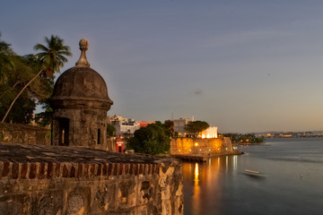 Sunset at Old San Juan Walls, and La Fortaleza