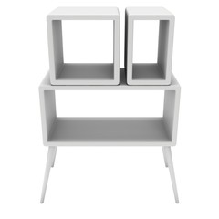 Product display boxes. 3D render isolated on white. Platform or Stand Illustration. Template for Object Presentation.