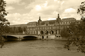 Fototapeta premium Paris,France,Seine,Louvre.