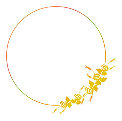 Beautiful round frame with gradient filled. 