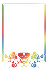 Obraz premium Beautiful floral frame with gradient fill. 
