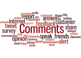 Comments, word cloud concept 2